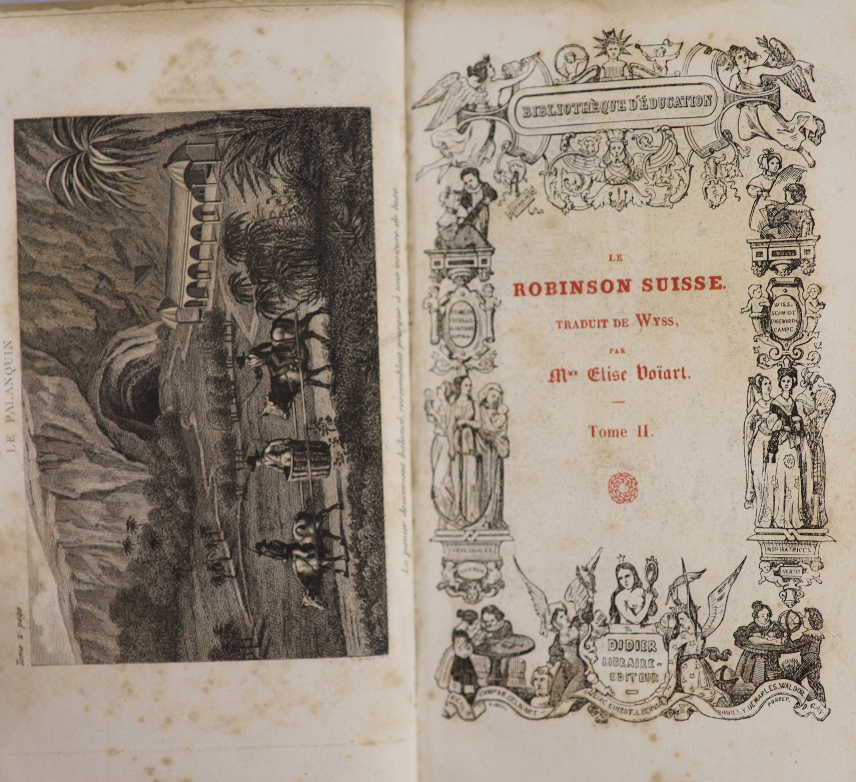 Bowdich, T. Edward – An Introduction to the Ornithology of Cuvier, for the use of students and Travellers. Complete with 16 illustrated plates plus 4 folding. Half morocco and marbled paper, gilt tooled spine with letter